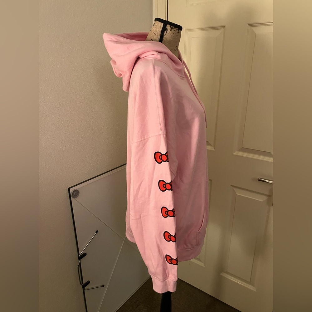 Hello kitty x I saw it first pink hoodie sweatshirt hearts valentines XL - Picture 6 of 8